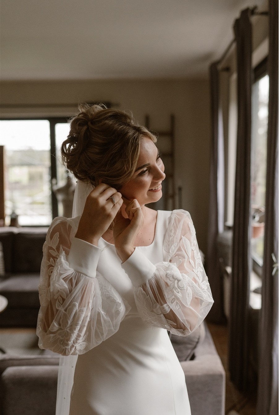 Bride preparing for her wedding day